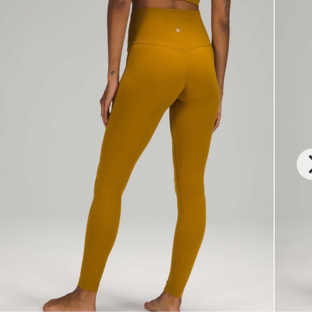 NWT Lululemon Gold Spice Size 12 Align Leggings 28”